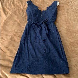 Blue eyelet dress